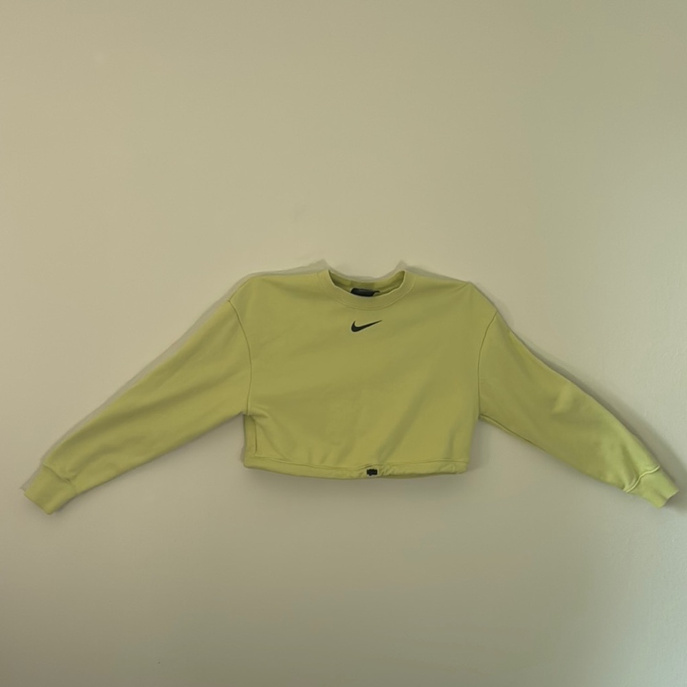 Nike Light Green Cropped Sweatshirt